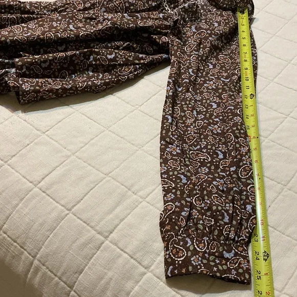 &merci Floral Ruffle Cotton Blouse - Brown - Picture 14 of 16